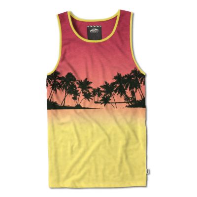 Men's Sunset Tank Top - Yellow