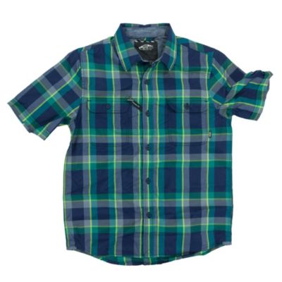 Boys' Averill Short Sleeve Woven Shirt - Turquoise / Aqua