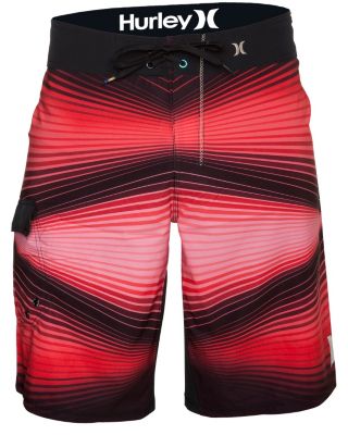 Men's Phantom Dimension Boardshort - Red Patterned