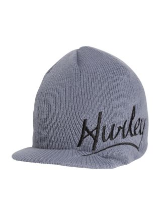 Men's Oilers Visor Beanie-Grey