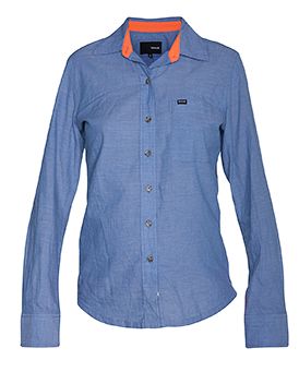 Women's Wilson BF Long Sleeve Shirt - Blue