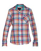 Women's Wilson Long Sleeve Boyfriend Plaid Shirt - Orange Patterned