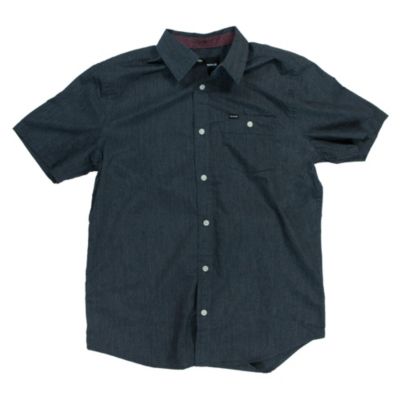 Men's Rise Solid S/S Woven Shirt - Black