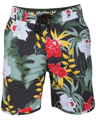 Men's Flammo Cool by the Pool Boardwalk Short - Black Patterned