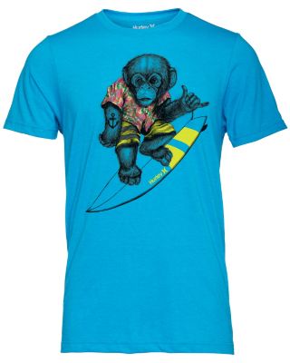 Men's Monkey Around Tee - Fluorescent Blue