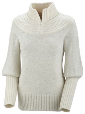 Women's She Pines For Alpine 1/2 Zip Sweater - Cream