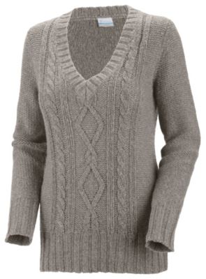 Women's Cabled Cutie Long Sleeve Sweater - Gray