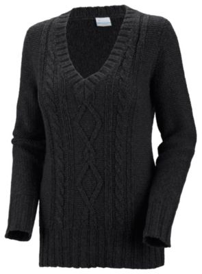 Women's Cabled Cutie Long Sleeve Sweater - Black