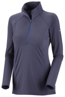 Women's Layer First Stripe 1/2 Zip - Purple