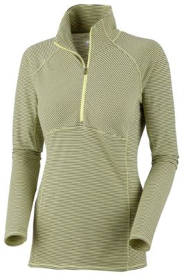 Women's Layer First Stripe 1/2 Zip - Yellow