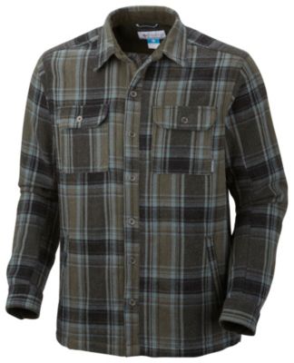Men's Noble Falls Omni-Heat Shirt Jacket - Black Patterned