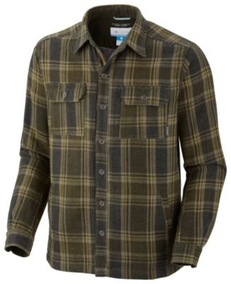 Men's Noble Falls Omni-Heat Shirt Jacket - Green Patterned