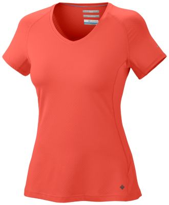 Women's Total Zero Short Sleeve V-Neck Top - Orange