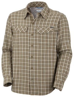Men's Silver Ridge Plaid Long Sleeve Shirt - Tan