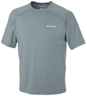 Men's Sun Freeze Short Sleeve Top-Water - Gray