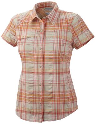 Women's Silver Ridge Multi Plaid Short Sleeve Shirt - Orange