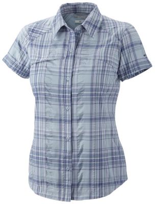 Women's Silver Ridge Multi Plaid Short Sleeve Shirt - Purple
