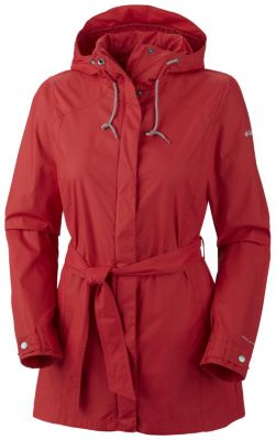 Women's Pardon My Trench Rain Jacket - Red
