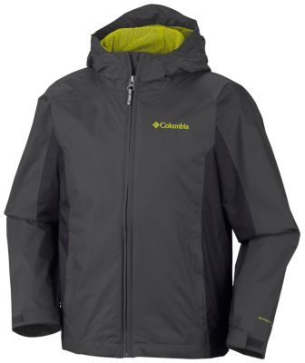 Boys' Wet Reflect Jacket-Rain - Charcoal