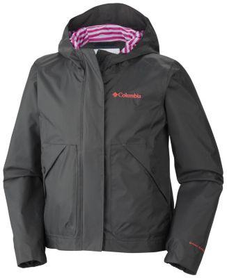 Girls' Spring Dew Rain Jacket - Charcoal