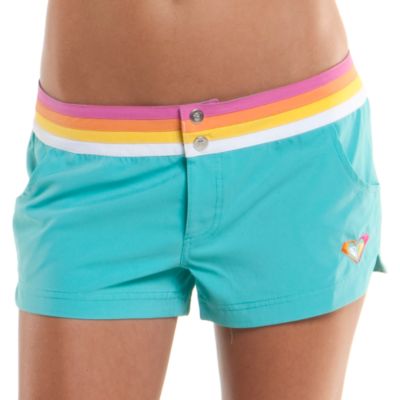 Women's Surfer Sunrise Boardshort - Teal / Turquoise / Aqua