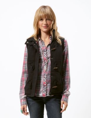 Women's Skyline Puff Vest - Black
