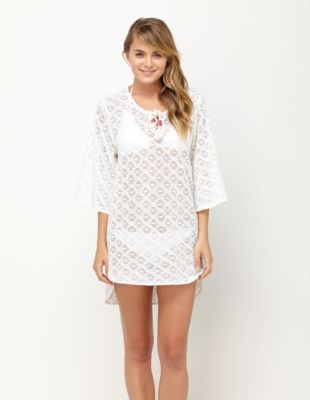 Women's Blind Love Crochet Cover-up - White