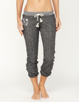 Women's Single Fin F.Terry Crop Pant - Black