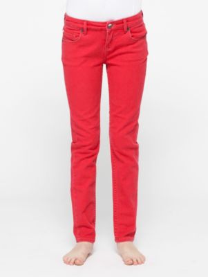 Girls' Skinny Slides Colored Jean - Red