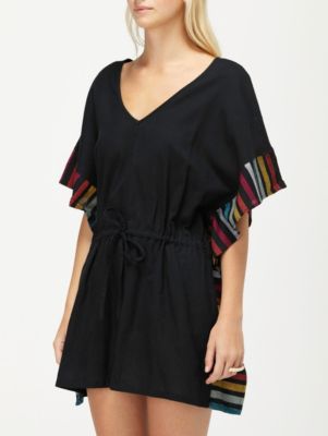 Women's Wave Wanderer Poncho Cover-up - Black