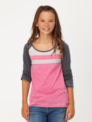Girls' Snow Globe Raglan Long Sleeve Top - Pink