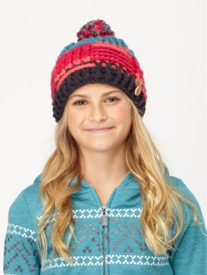 Girls' Berry Beanie with Pom