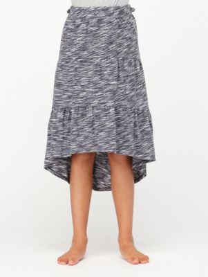 Girls' Snowman Spc Dye Skirt - Gray Patterned