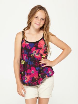 Girls' Rain Drop Floral Tank - Pattern
