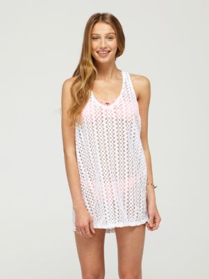 Women's Internal Blizz Bead Racerback Coverup - White
