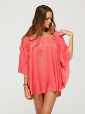 Women's On the Horizon Poncho Coverup - Pink