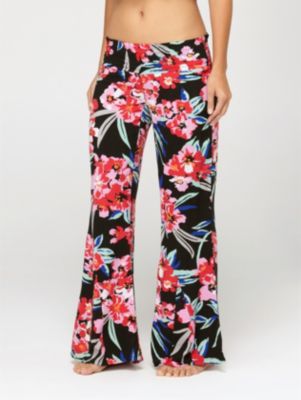 Women's Rebound Print Beach Pant - Black Patterned