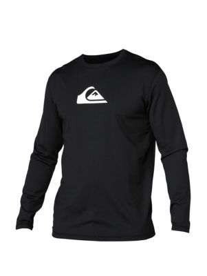 Men's Solid Streak Long Sleeve Shirt - Black
