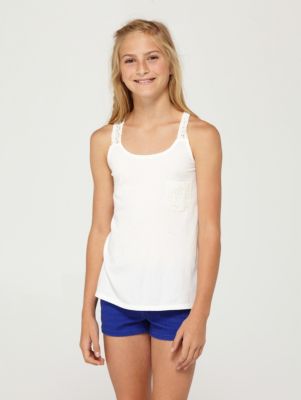Girls' Spring Luster Lace Tank - Ivory / Bone