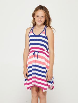 Girls' Delightful Stripe Dress - Pink