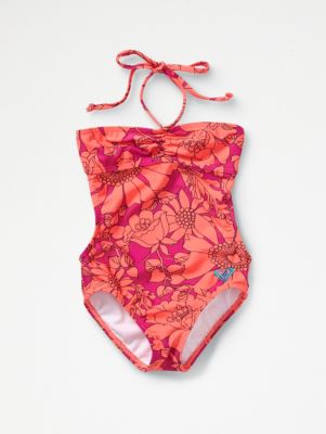 Girls' Sea Doll Floral Shirred 1PC 4-6 - Pink