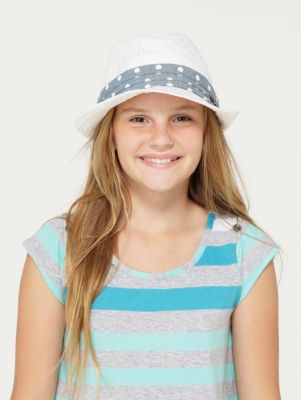 Girls' Summer Tide Straw Fedora Hat