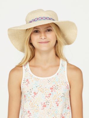 Girls' Into the Water Straw Floppy Hat