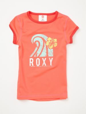 Girls' Summer Breeze 4-6 Short Sleeve Rashguard - Coral