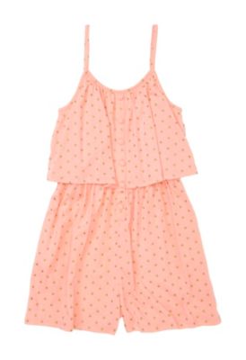 Girls' Vacation Spot Knit Romper - Coral
