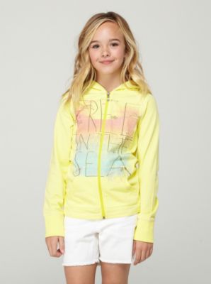 Girls' Daisy Daze FZ Hoody - Yellow