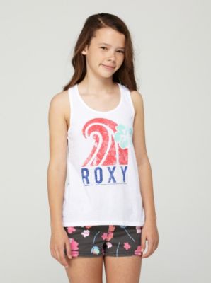 Girls' Get Shakin Ribbed Tank - White