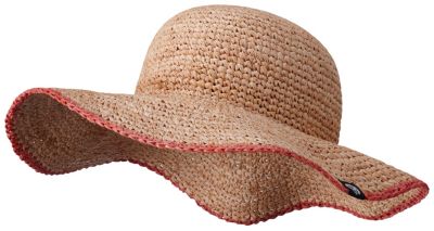 Women's Raffia Crusher Hat - Orange