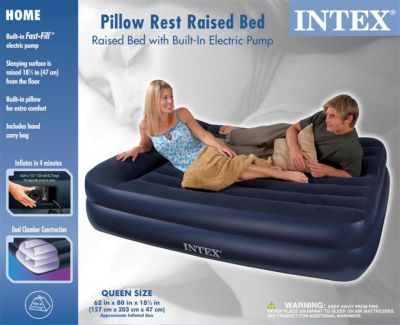 Queen Pillow Rest Raised Airbed