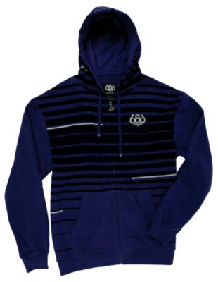 Men's Delta Stripe Custom Zip Hoody - Purple